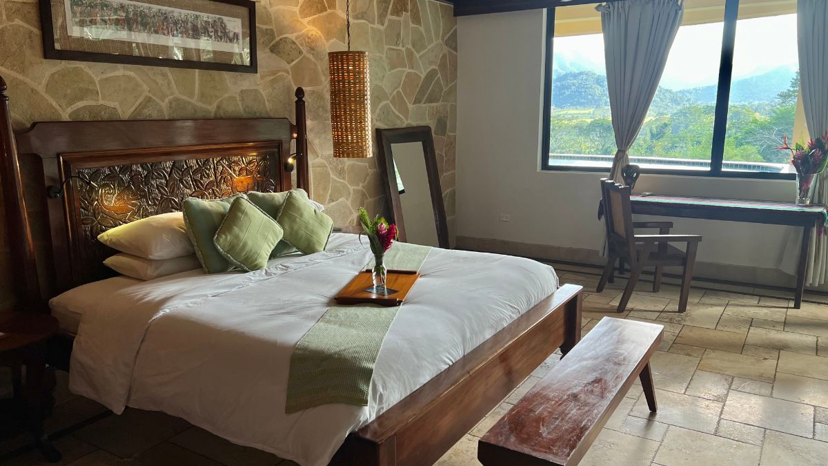 bedroom at resort in belize