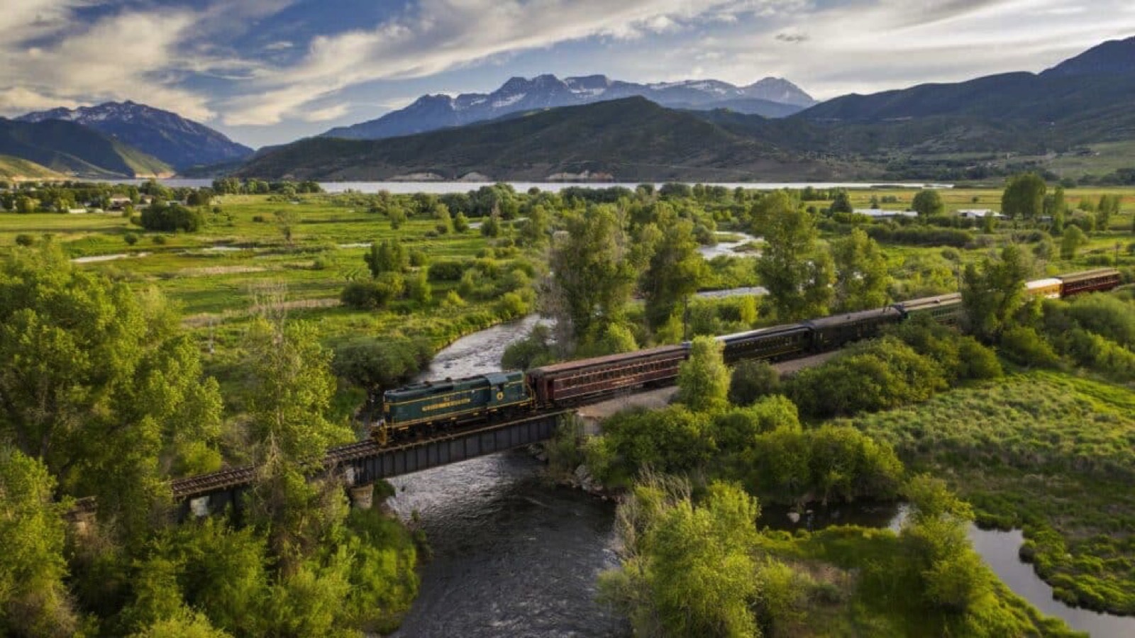 train going through Heber Valley, UT