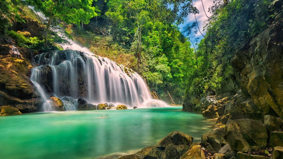 The beautiful Lapopu Waterfall. This waterfal is located in Sumba Island, Indonesia.