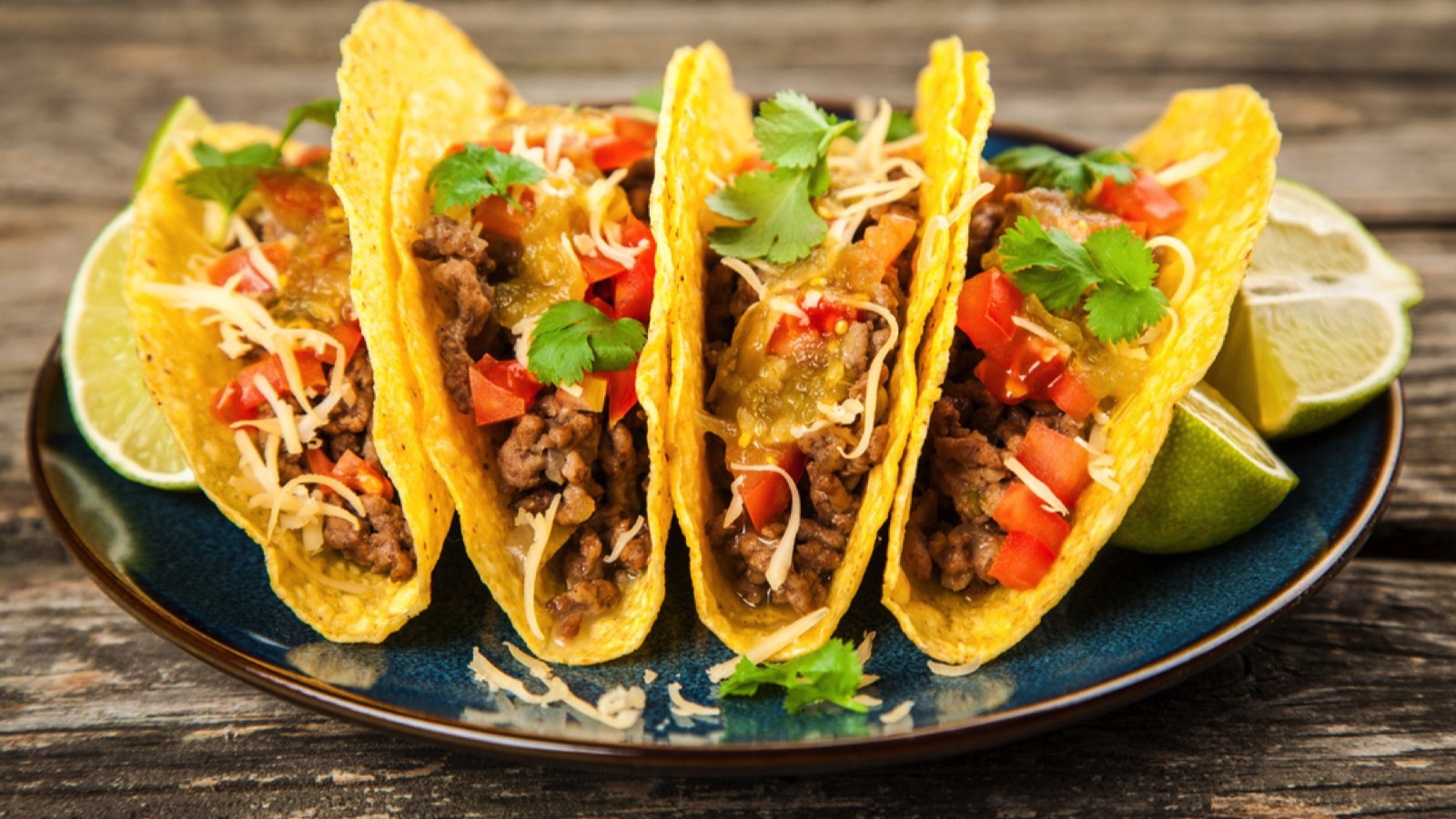 Mexican tacos with beef