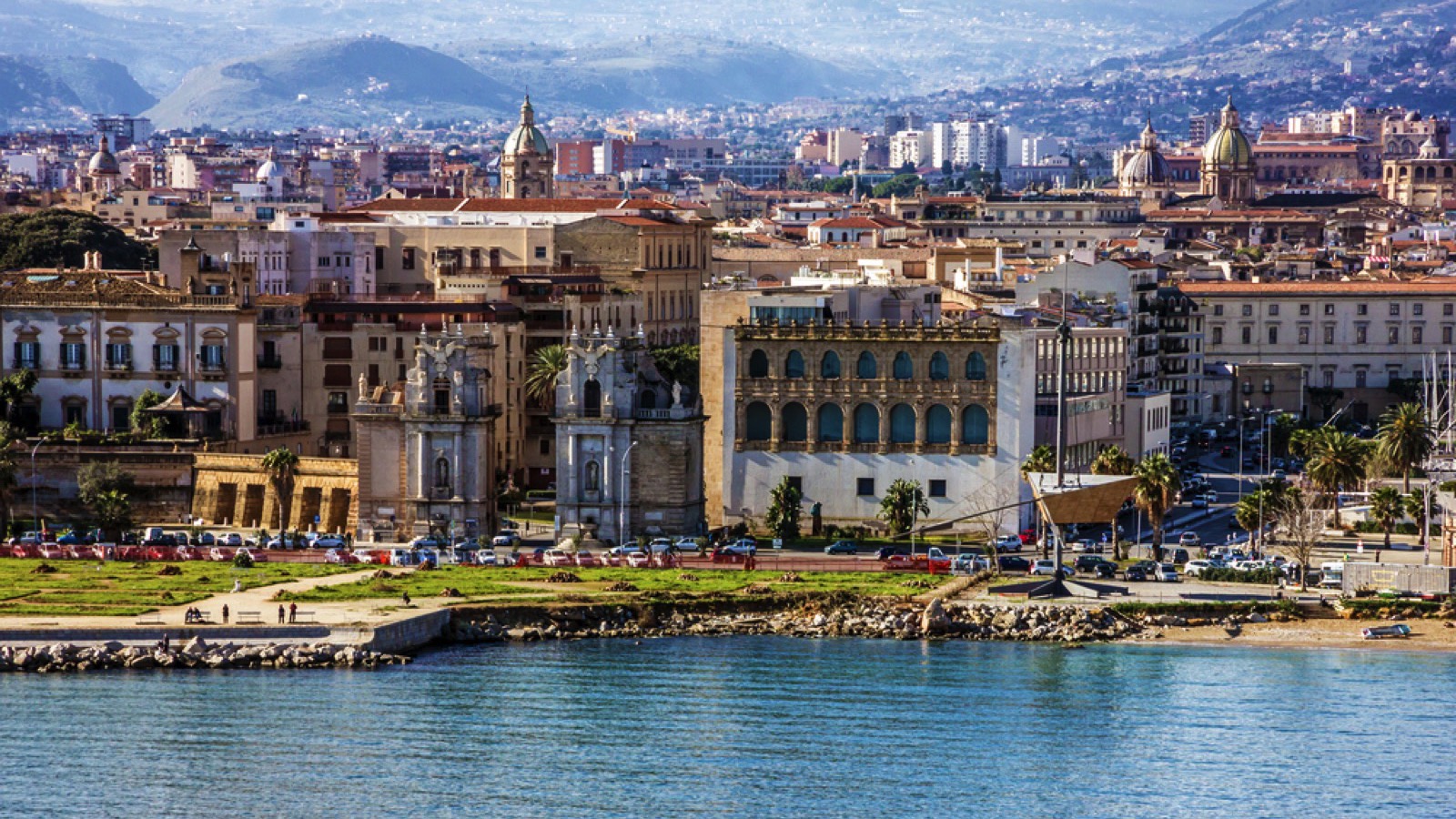 Palermo, Sicily, Italy. Seafront view