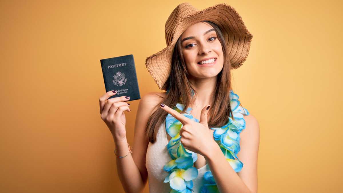 Woman with passport