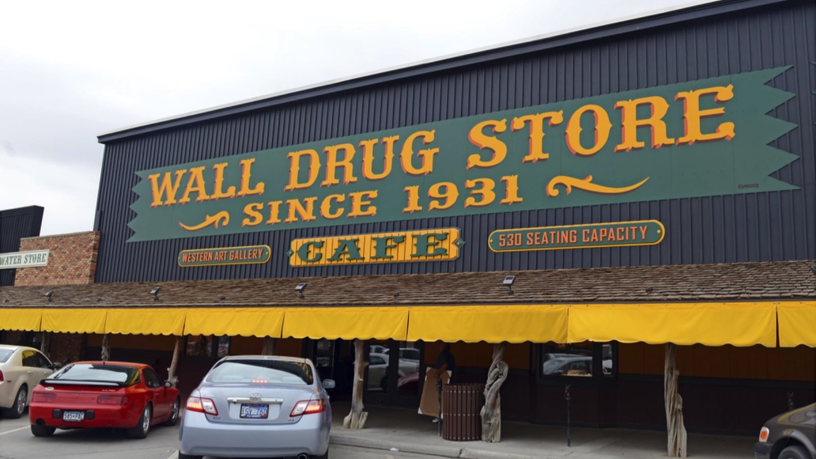 WALL, SOUTH DAKOTA, CIRCA OCTOBER 2015. From its humble beginning as a small drug store, Wall Drug has grown into an international tourist attraction for an otherwise small town in rural South Dakota.