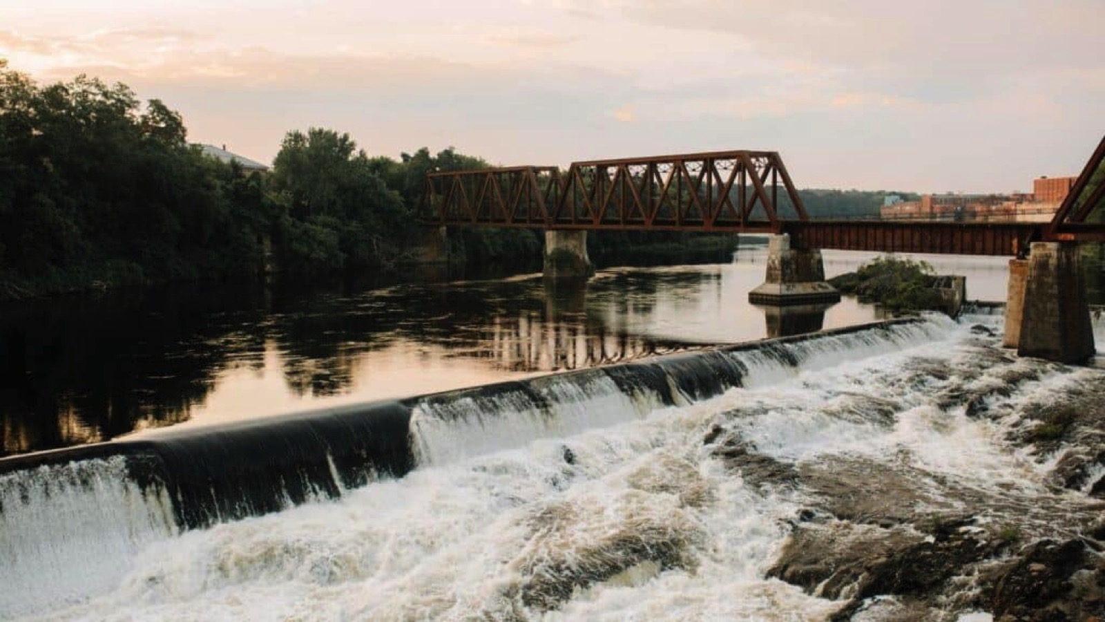 bridge over water in Waterville, ME