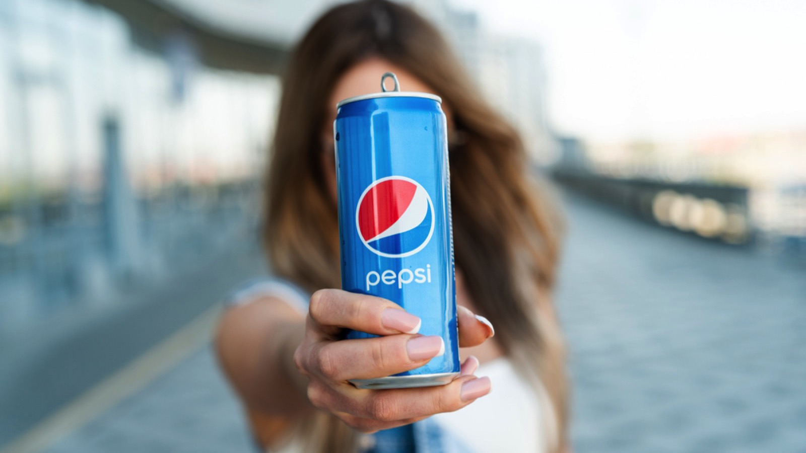 Woman with Pepsi