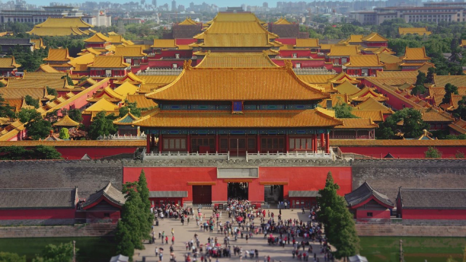 Forbidden city in Beijing from above