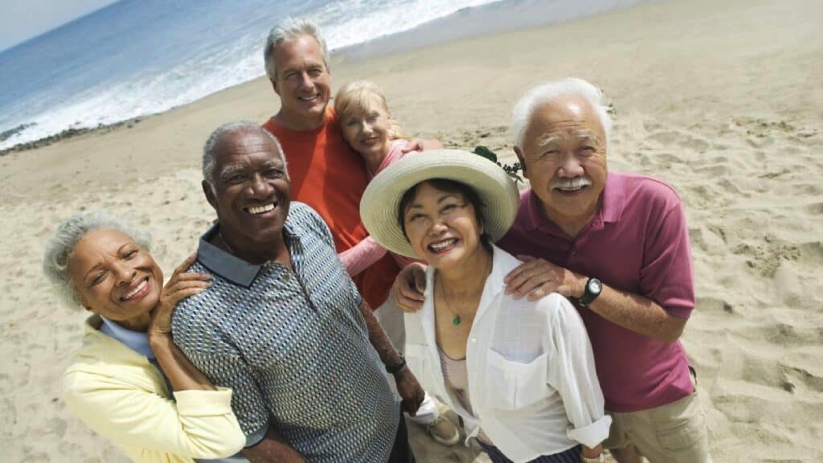 Multiethnic couples in Beach