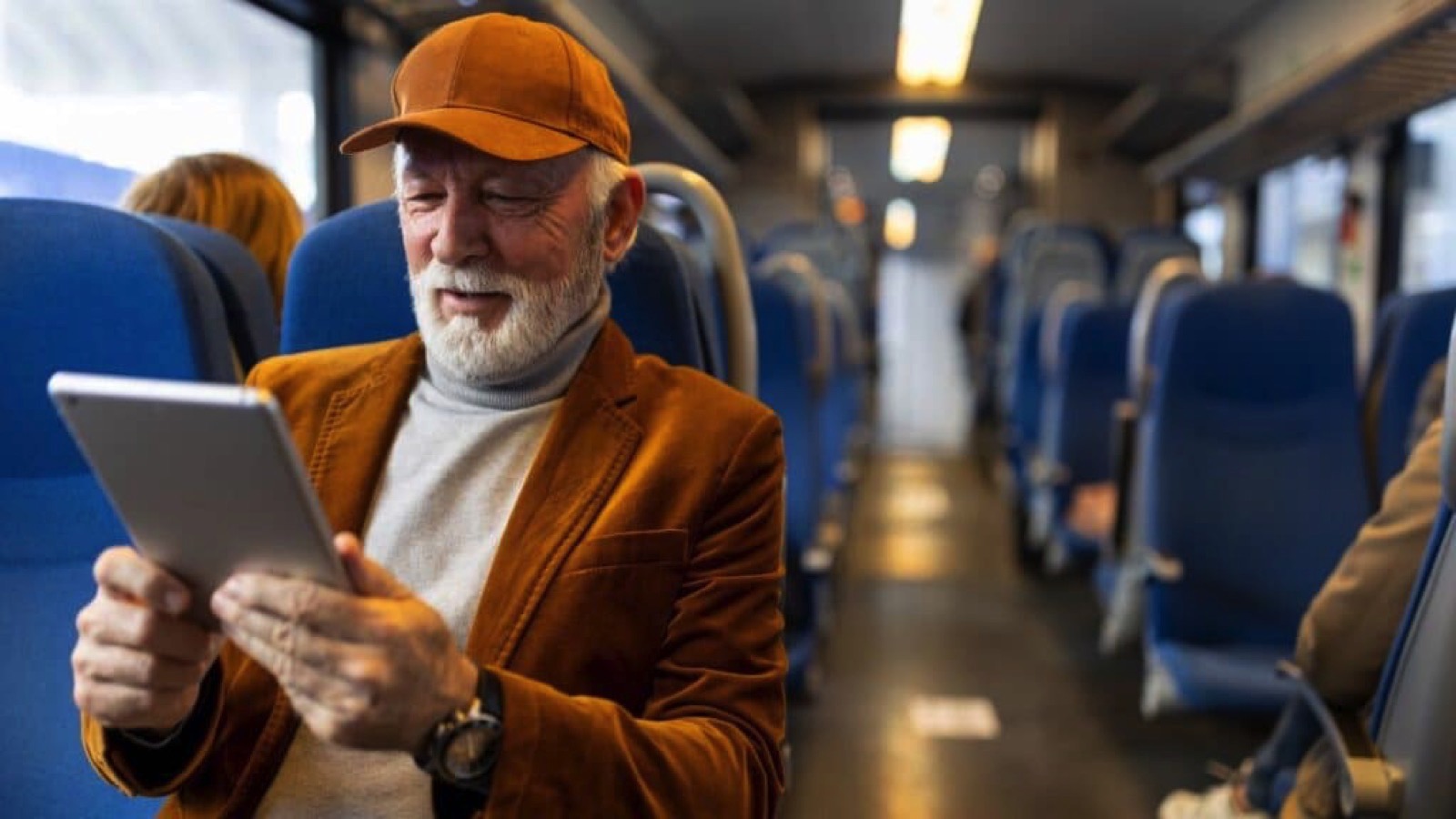 Old-man-on-train