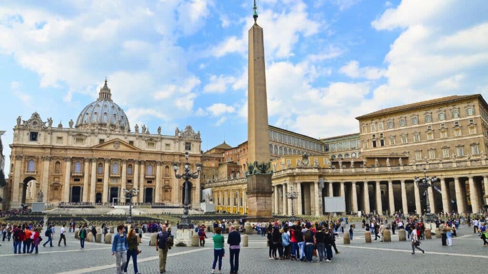 Tourists at Saint Peter's Square in Vatican City, Vatican