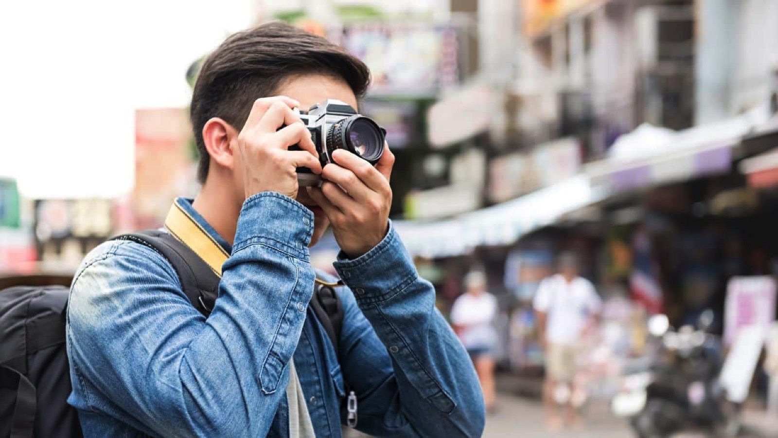 Traveler taking photo