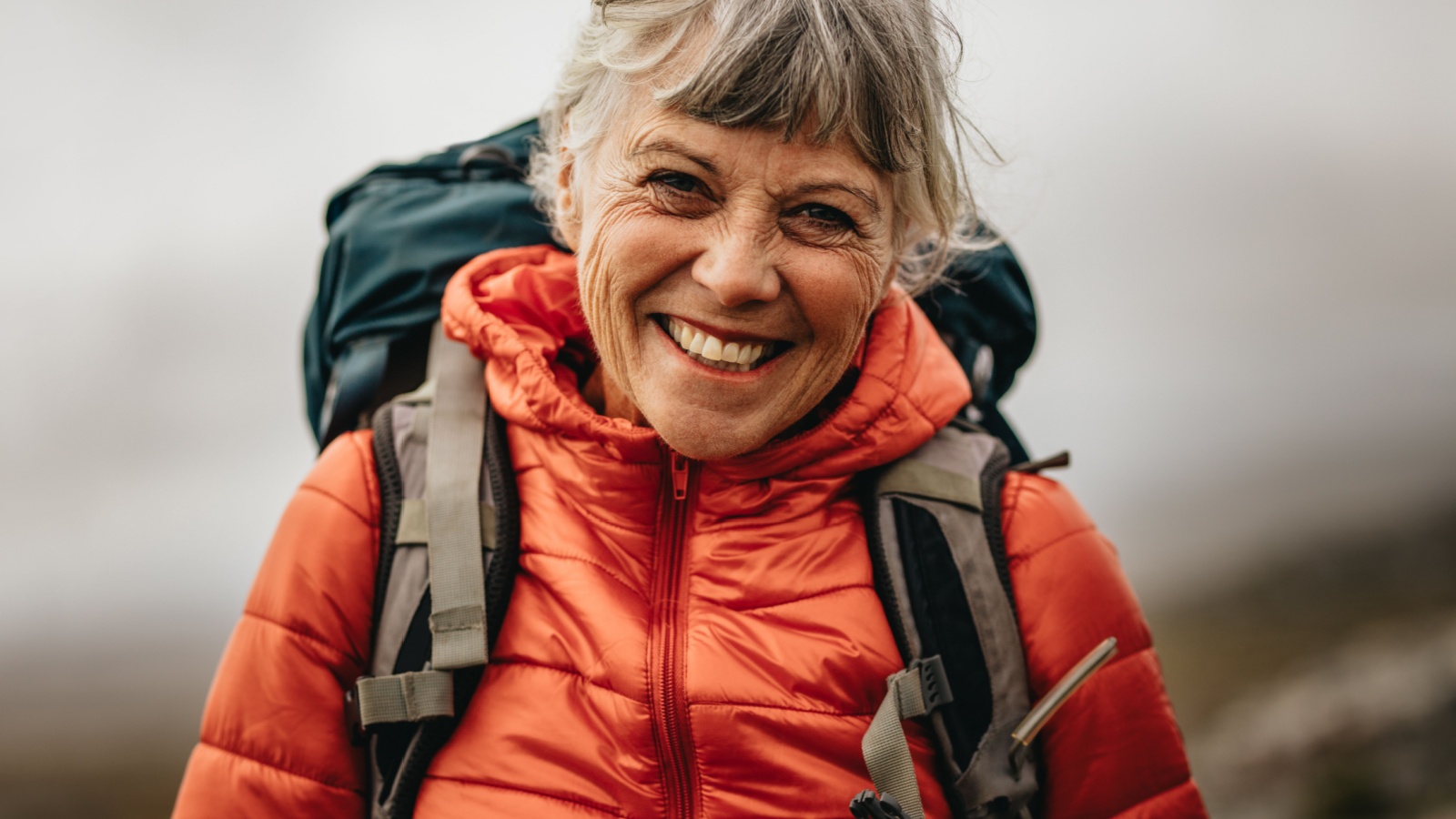 mature hiker hiking