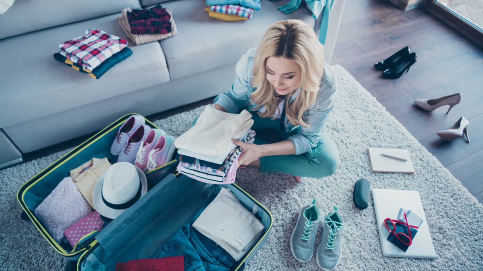 woman-packing-shoes