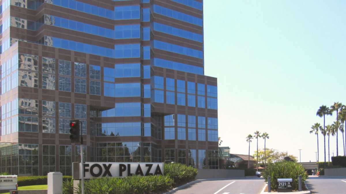 Los Angeles, Calif./USA-2/16/14: Fox Plaza in Century City, home to 20th Century Fox Corporation and other media companies.