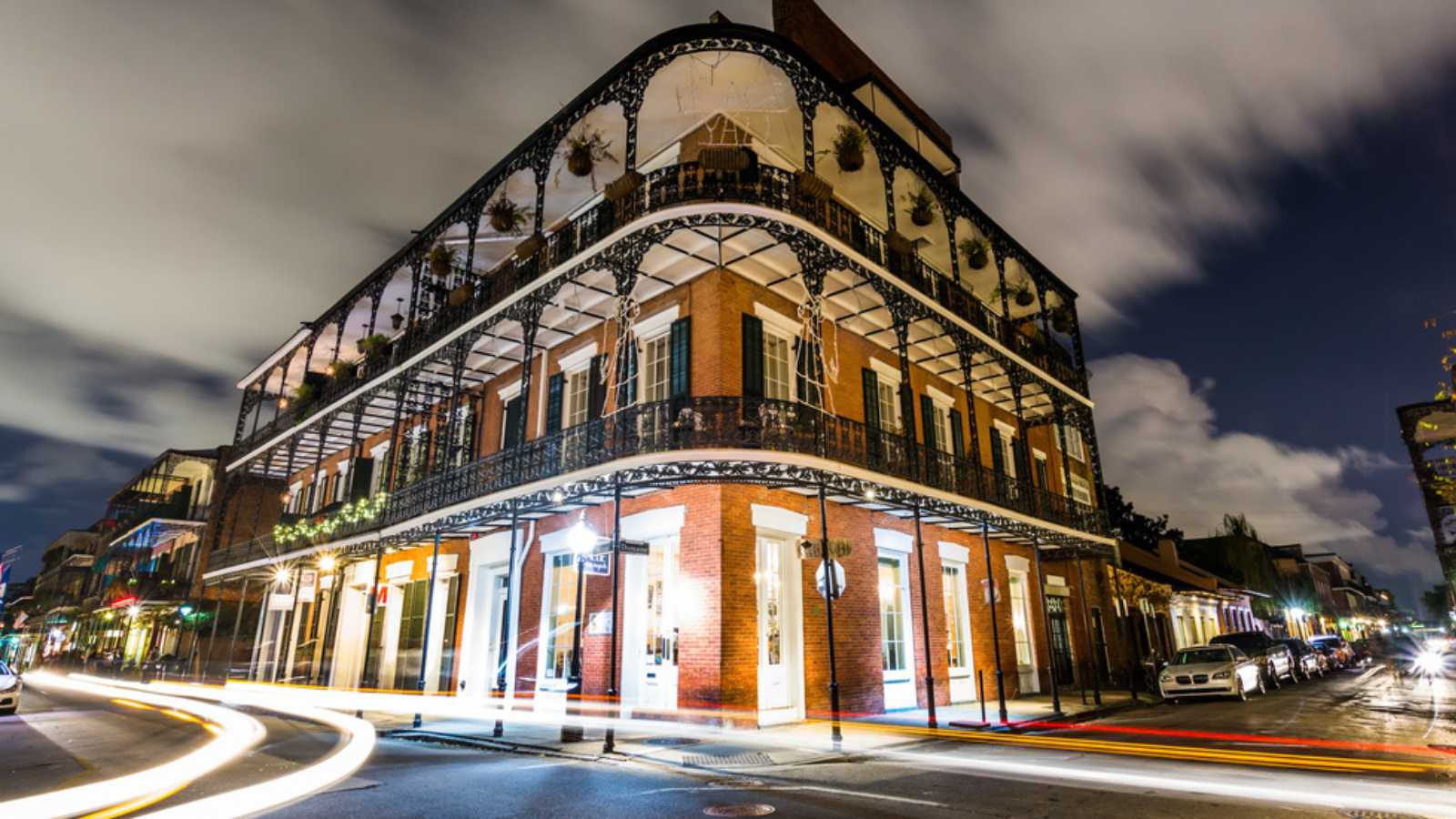 Downtown French Quarters New Orleans, Louisiana at Night