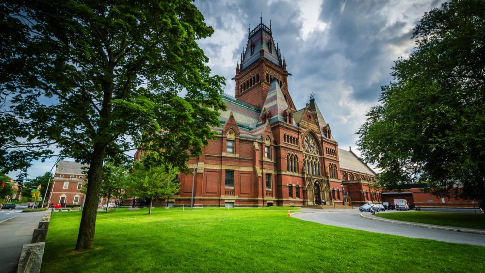 The Harvard Memorial Hall, at Harvard University, in Cambridge, Massachusetts.