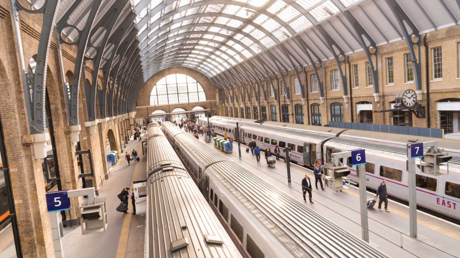 LONDON, ENGLAND, UK - FEBRUARY 3, 2014: King's Cross train station in London