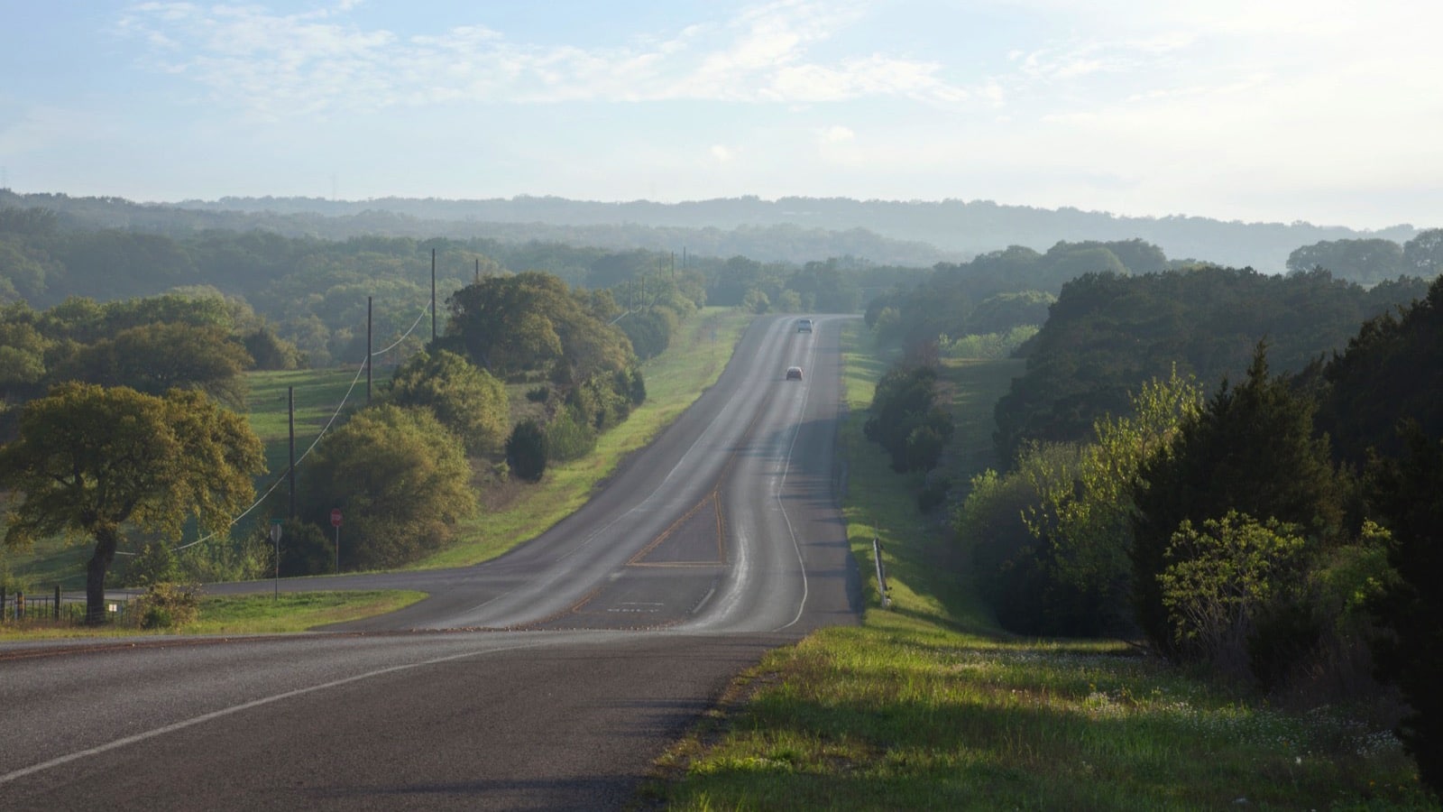 Road-in-the-Texas-Hill-Country-near-sundown