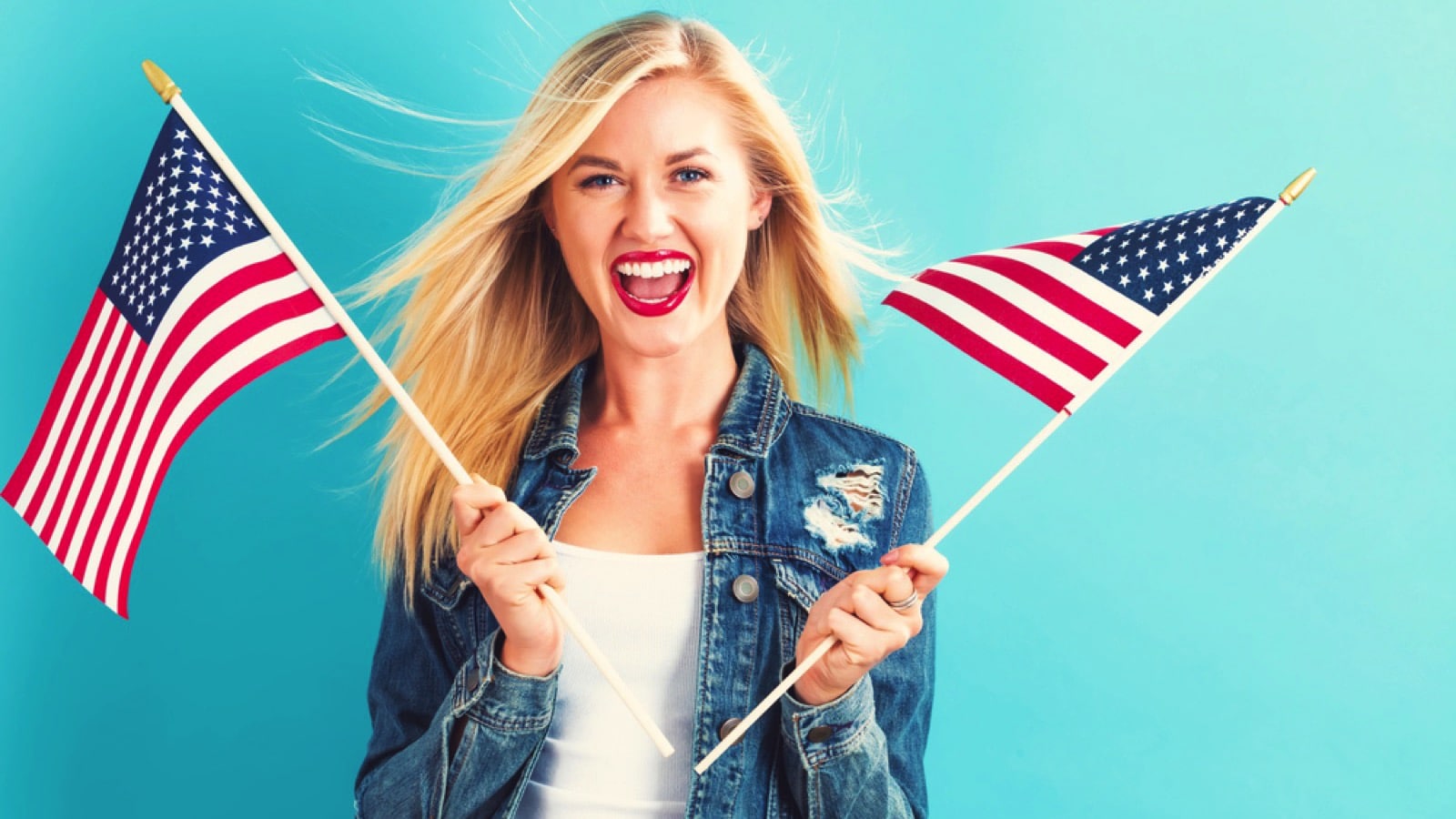 Woman-with-US-flag